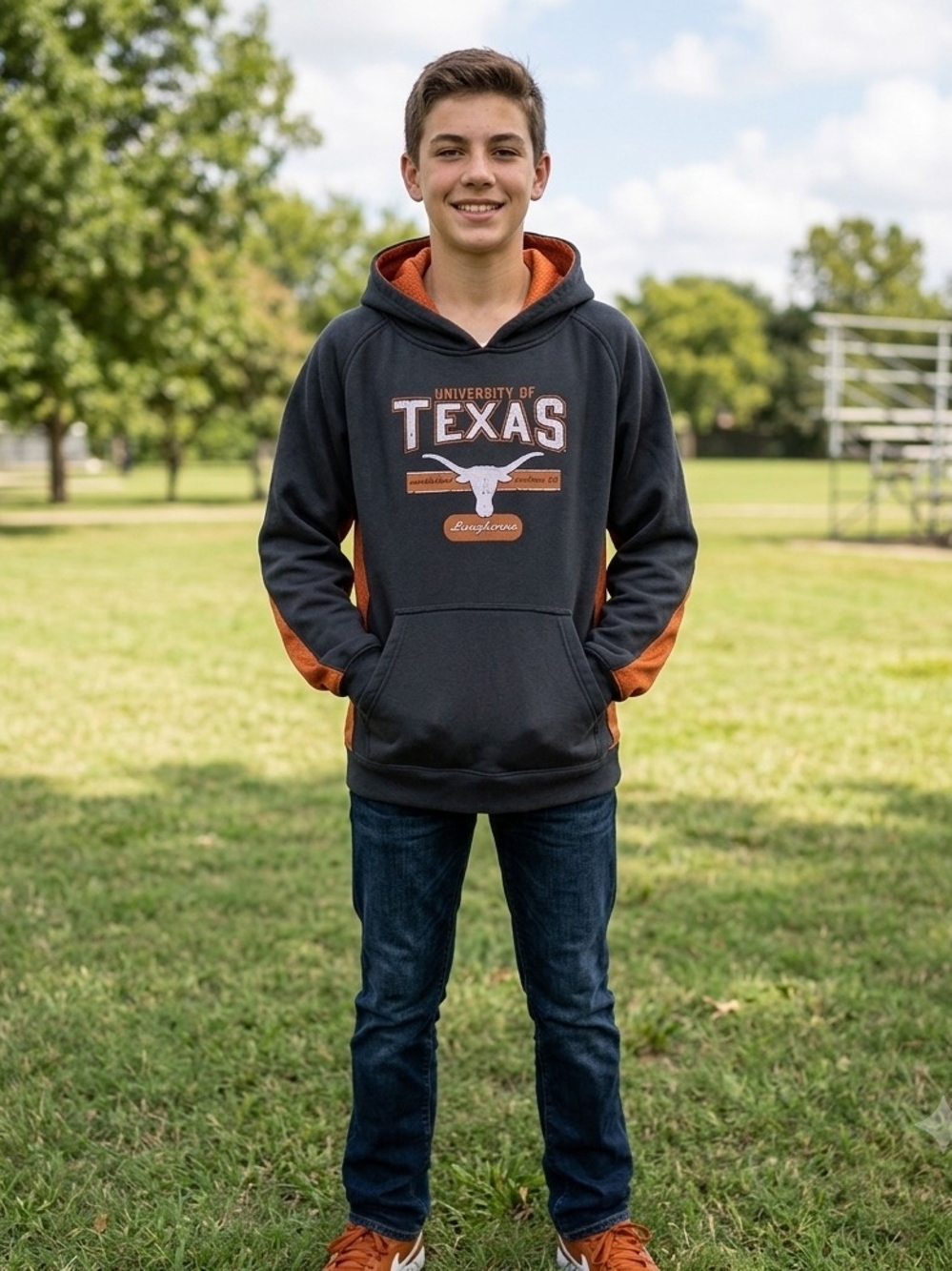 NCAA University of Texas Longhorn Hoodie Youth Sweatshirt  Size 14/16  HJ 28